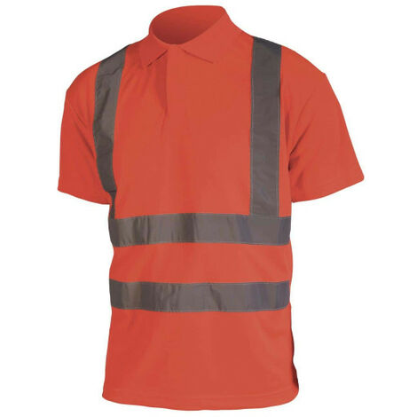 Polo haute visibilité - Manches courtes - Rouge fluo - 3XL (1/2)