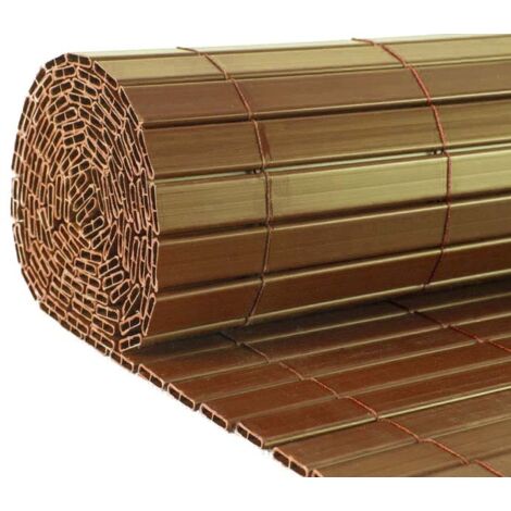 Canisse JET7GARDEN 1,8x2,5m - Bois noyer - PVC - Double Face (1/3)