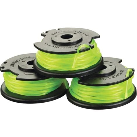 RYOBI Lot de 3 bobines simple fil torsadé 2mm pour coupe-bordures sur batterie RAC143