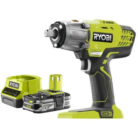 Pack RYOBI Boulonneuse à chocs 18V One+ R18IW3-0 - 1 Batterie 2.5Ah - 1 Chargeur rapide RC18120-125