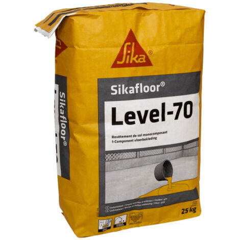 Mortier autonivelant SIKA Sikafloor Level-70 – 25 kg – Pour béton, ciment, carrelage – Résistance au gel/dégel – Application manuelle et à la pompe