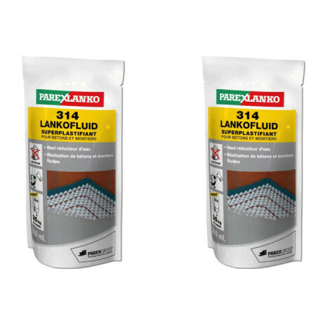 Lot de 2 Superplastifiants PAREXLANKO 314 Lankofluid - 350ml