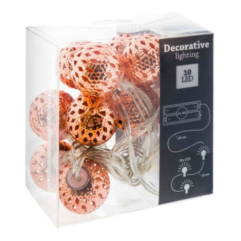 Guirlande lumineuse EDM - esprit de Noël - 2,5m - lumière chaude - 10 ampoules LED - 71311 (1/3)