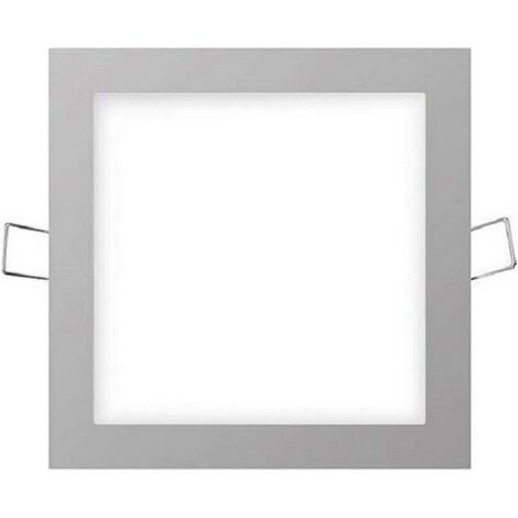 Mini downlight LED carré encastrable 6w 4000k lumière du jour Couleur chrome 11,7x11,7cm EDM (1/4)