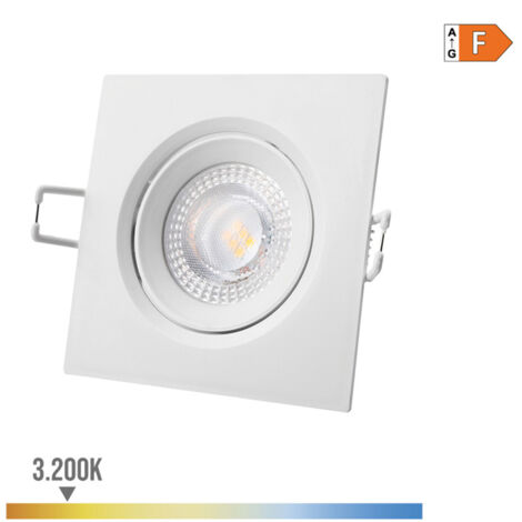 Spot LED encastrable EDM - 5W - 380lm - 3200K - Cadre blanc - 31656 (1/3)