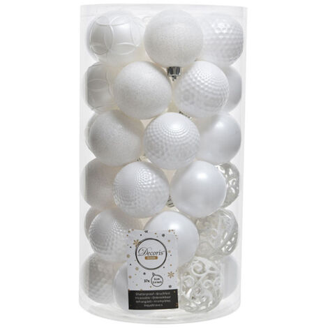 Lot de 37 boules EDM - esprit de Noël - Blanc - 72011