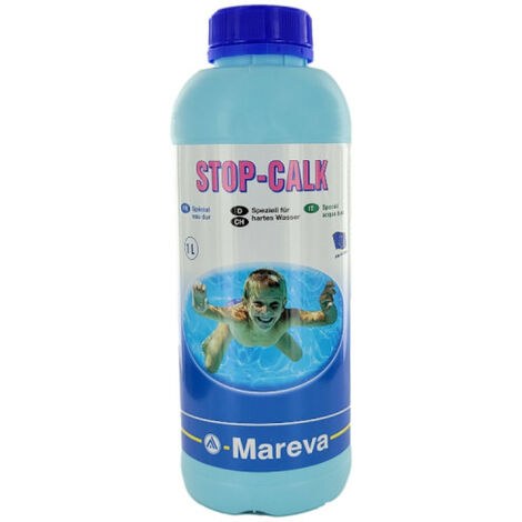 Mareva – Traitement piscine stop calcaire liquide 1L – Élimine dépôts de calcaire – Prévention tartre – Pour eau douce et dure (1/3)
