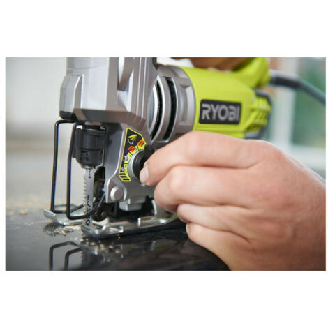 Scie Sauteuse électrique RYOBI 500W RJS720-G + Coffret 20 Lames RAK20JB - GripZone, MaxView, Changement De Lame Sans Outil