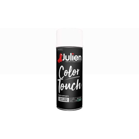 Peinture aérosol Color Touch multi-supports - Satin Blanc Neige - 400 ml - Julien