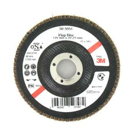 Disque 3M 566A à lamelles bombée grain 60 x 10 (1/2)