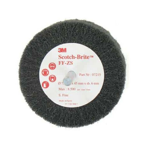 Brosse 3M scotch-brite FF-ZS fine diamètre 75 mm x 10 (1/2)