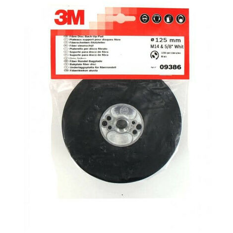 Plateau 3M lisse support pour disques fibre M14 diamètre 125 mm