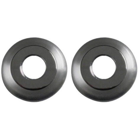 Paire de rosace ronde pour porte - Nickelé Mat et Chrome