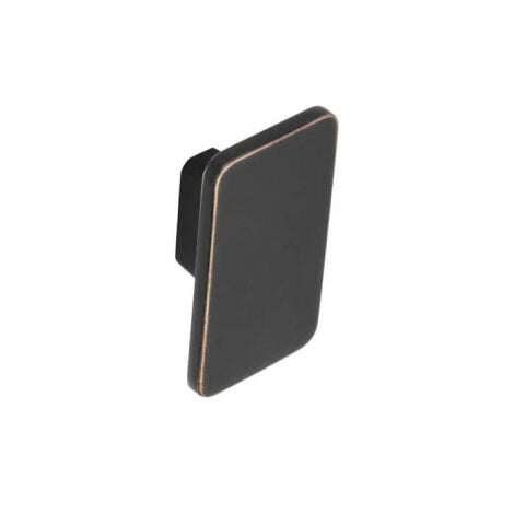 Bouton pour meuble moderne SIRO Zamak - 58 x 33 mm - Cuivre noirci brossé