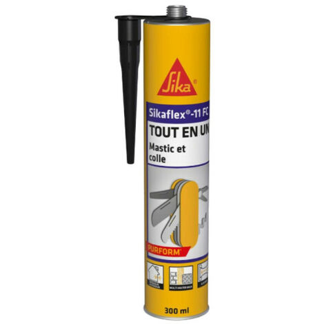 Lot de 6 mastics colles multi-usages SIKA Sikaflex 11 FC Purform - Noir - 300ml