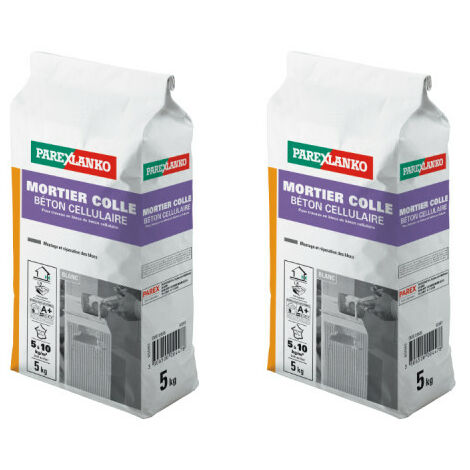 Lot de 2 Colles béton cellulaire PAREXLANKO - 10kg