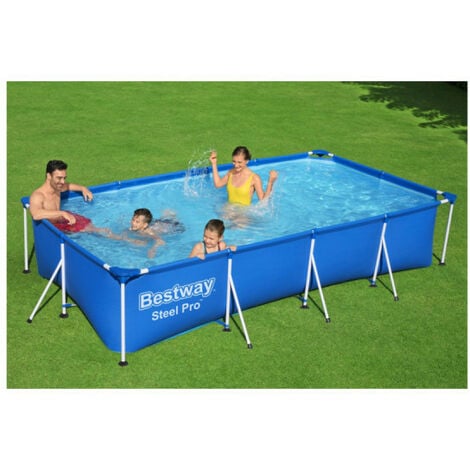 Bestway Jeu de piscine rectangulaire Steel Pro 400x211x81 cm 56424