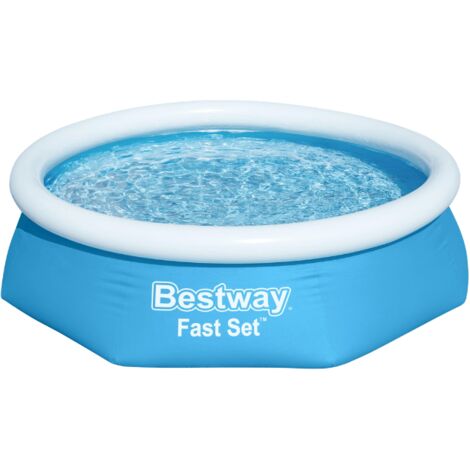 Bestway Piscine gonflable ronde Bestway Fast Set 244 x 61 cm bleu