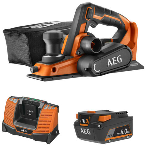 Pack AEG 18V - Rabot Brushless 82mm - Batterie 4.0 Ah - Chargeur
