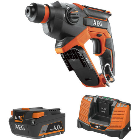 Pack AEG 18V - Perforateur Burineur SDS Plus Compact 1,5 J - Batterie 4.0 Ah - Chargeur (1/5)