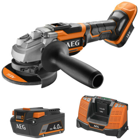 Pack AEG 18V - Meuleuse Brushless 125 mm - Batterie 4.0 Ah - Chargeur (1/5)