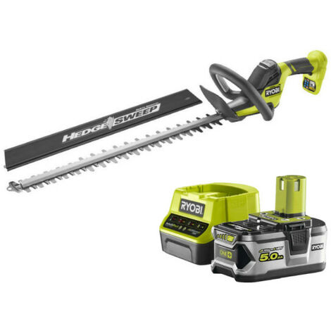 Pack RYOBI Taille-haies Linea 18V One+ INEA 55cm RY18HT55A-0 - 1 Batterie 5.0Ah - 1 Chargeur rapide RC18120-150