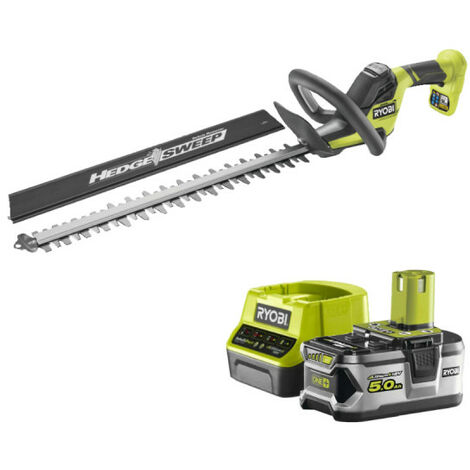 Pack RYOBI Taille-haies 18V One+ - LINEA - 50 cm - RY18HT50A-0 - 1 Batterie 5.0Ah - 1 Chargeur rapide RC18120-150