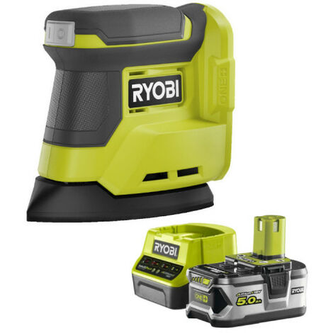 Pack RYOBI Ponceuse triangulaire 18V One+ - RPS18-0 - 1 Batterie 5.0Ah - 1 Chargeur rapide RC18120-150