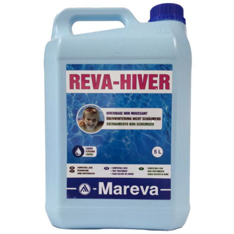 Mareva – Produit d'hivernage multi-actions anti-calcaire 5 L – Prévention algues et tartre – Compatible tous traitements – 150015U