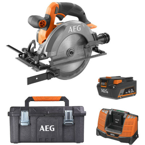 Pack AEG 18V - Scie circulaire Subcompact Brushless 165 mm - Batterie 4.0 Ah - Chargeur - Caisse de rangement (1/5)