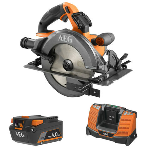 Pack AEG 18V - Scie circulaire Brushless 190 mm - Batterie 4.0 Ah - Chargeur (1/5)