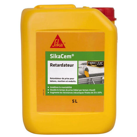 Lot de 3 retardateurs de prise pour bétons SIKA SikaCem Retardateur - 5L