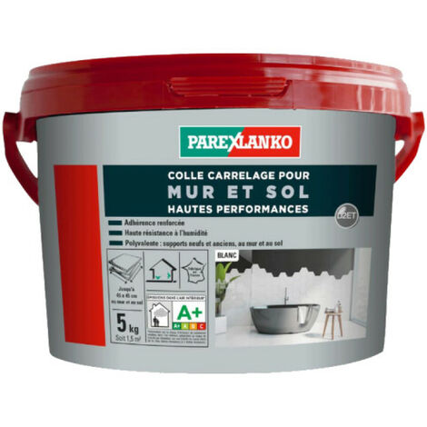 Colle carrelage pour mur et sol hautes performances PAREXLANKO - 5 kg - 03369