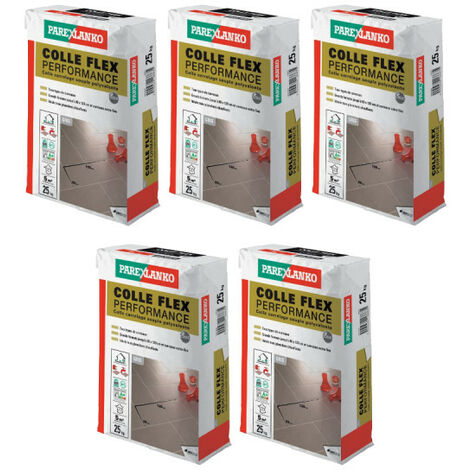 Lot de 5 colles carrelage PAREXLANKO colle flex performance - 125 kg (1/4)