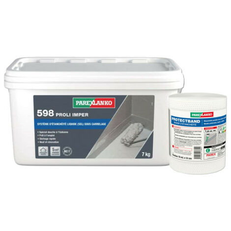 Pack PAREXLANKO - Système d'étanchéité liquide 598 Proli Imper- 7kg - Bande d'étanchéité Protectband - 10M