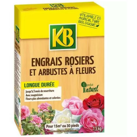 Engrais pour rosiers et arbustes à fleurs KB - 1,5kg (1/2)