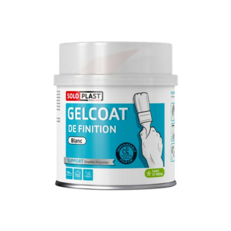 Gelcoat de finition Soloplast blanc 500g avec durcisseur