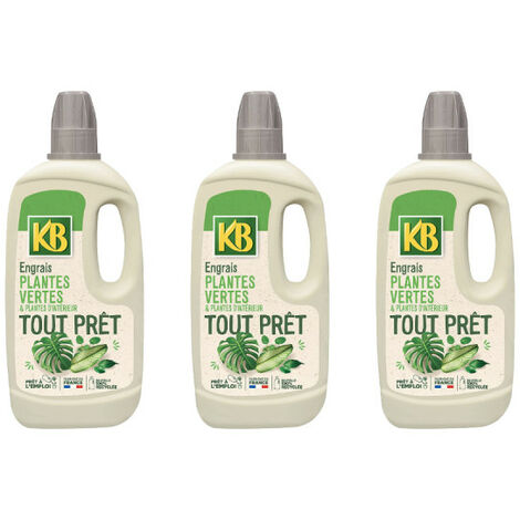 Lot de 3 engrais tout prêt plantes vertes et plantes d'intérieur KB - 1L (1/5)