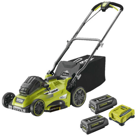 Pack RYOBI Tondeuse 36V RLM36X41H50PG - 2 Batteries 36V LithiumPlus 4.0Ah - 5.0Ah - 1 Chargeur