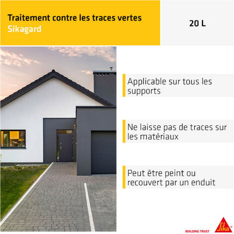 Traitement algicide et fongicide SIKA - Sikagard-120 Stop Vert - 20L