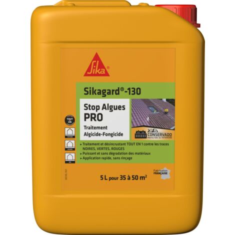 Sika – Traitement algicide et fongicide 5L – Antimousse pour toiture et murs – Application rapide sans rinçage – Effet préventif durable (1/10)