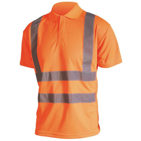 Polo haute visibilité - Manches courtes - Orange fluo - 4XL (1/2)