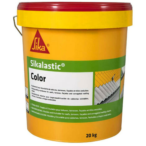 Sika – Revêtement souple imperméable pour toiture – Élastique et respirant – Application facile – Blanc – 20kg