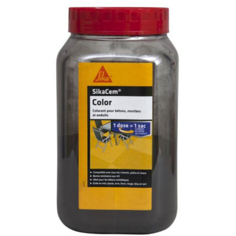 Colorant en poudre pour ciment, chaux et plâtre SIKA SikaCem Color - Rouge - 800g