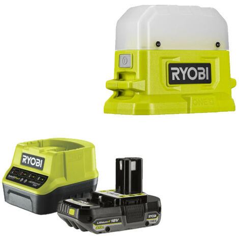 Pack RYOBI Lanterne LED RLC18-0 - 18V One+ 500 Lumens - 1 batterie 2.0Ah - 1 chargeur rapide RC18120-120 (1/4)