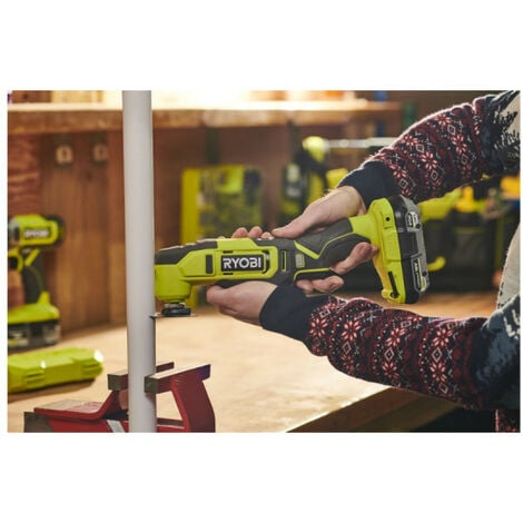 Pack RYOBI Multitool RMT18-0 - 18V One+ - 1 batterie 2.0Ah - 1 chargeur rapide RC18120-120