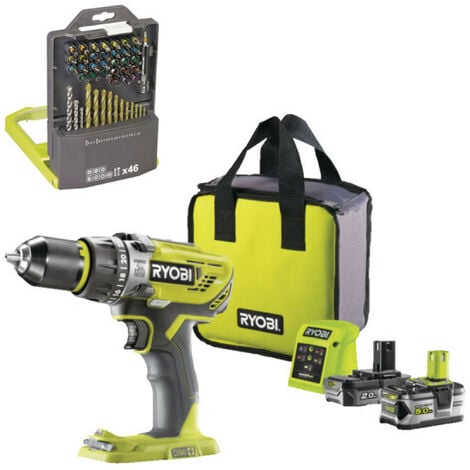 Pack Ryobi Perceuse Visseuse Percussion R Pd S V Batteries Ah Et Ah