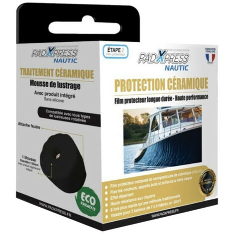 Pack PadXpress Nautic - Polish régénérant désoxydant pour coque bateau  peinte - Film protection céramique - Plateau 125mm