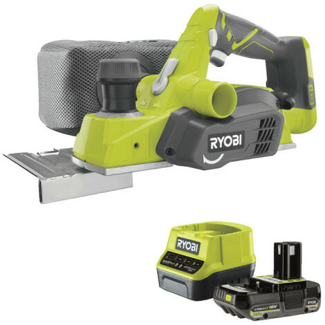 Pack RYOBI Rabot R18PL-0 - 18V One+ - 82mm - 1 batterie 2.0Ah - 1 chargeur rapide RC18120-120 (1/3)