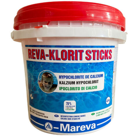 Sticks d'hypochlorite de calcium MAREVA - 300g - 4,8kg - 132006U (1/2)